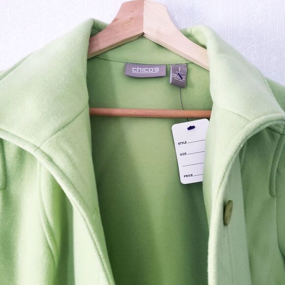 New Chico's Coat lime green - Picture 11 of 11